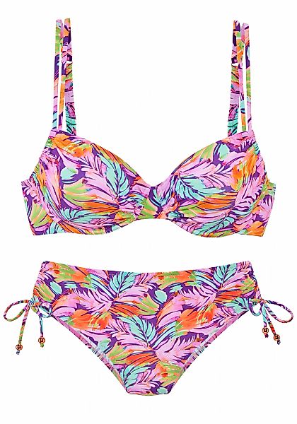 Vivance Bügel-Bikini mit farbenfrohem Blätterdruck günstig online kaufen