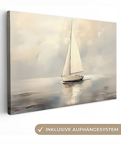 OneMillionCanvasses® Leinwandbild Segelschiff - Meer - Bewölkt, Fotodruck ( günstig online kaufen