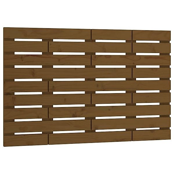 vidaXL Bett, Wand-Kopfteil Honigbraun 106x3x63 cm Massivholz Kiefer günstig online kaufen