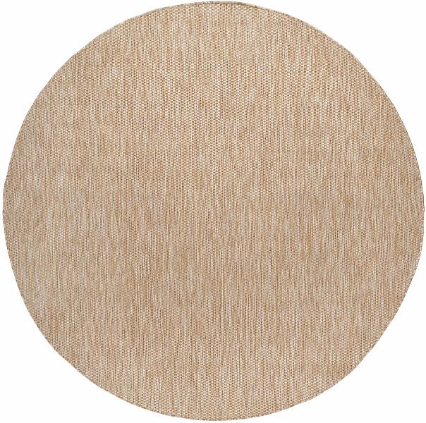 Bruno Banani Teppich "Venezia" rund 4 mm Höhe Flachgewebe, Sisal-Optik, mel günstig online kaufen