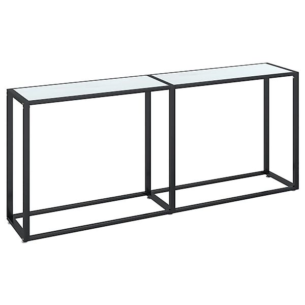 vidaXL Konsolentisch Weiß Marmor-Optik 180x35x75,5 cm Hartglas 331684 günstig online kaufen