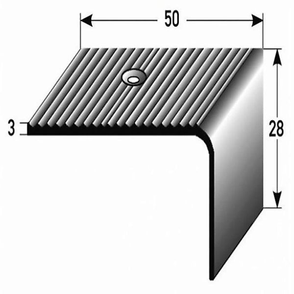 Treppenkante / Winkelprofil "Lynbrook" (Größe 50 mm x 28 mm) aus Edelstahl günstig online kaufen