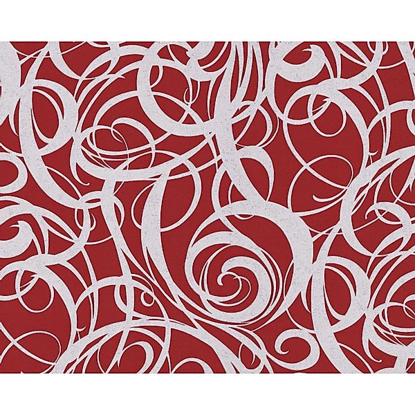 EDEM 81136BR25 Grafik Tapete Abstrakt metallische Akzente Rot Silber 1,06 m günstig online kaufen