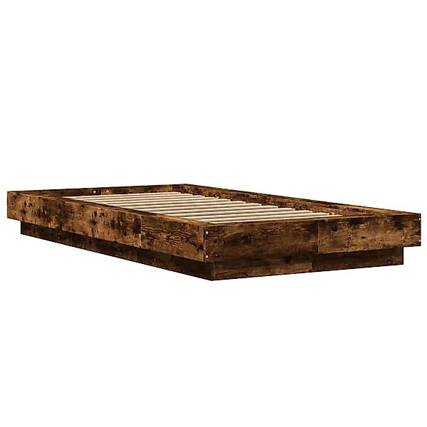 vidaXL Bettgestell Räuchereiche 100x200 cm Holzwerkstoff 3281207 günstig online kaufen