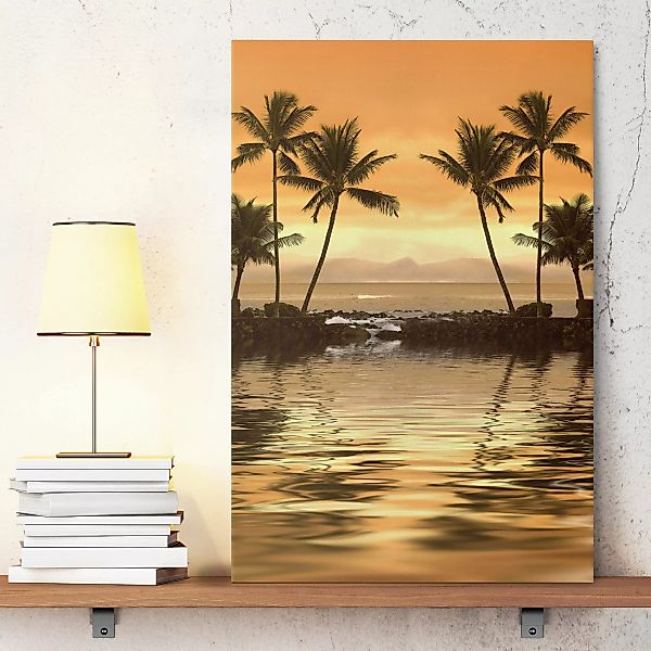 Leinwandbild - Hochformat Caribbean Sunset I günstig online kaufen