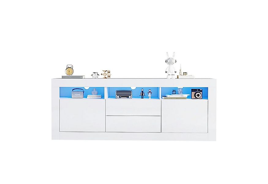 Sweiko Lowboard Hochglanz-TV-Schrank Fernsehtisch TV-Board (TV-Ständer für günstig online kaufen