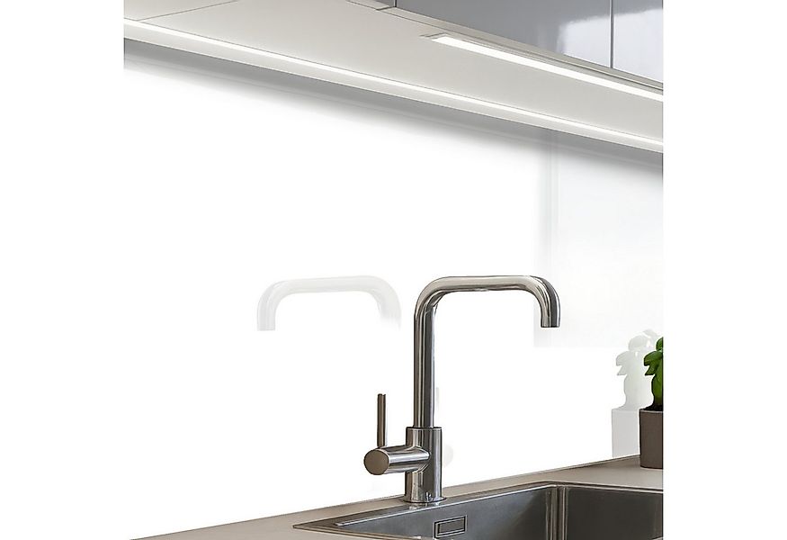 KitchenYeah Küchenrückwand selbstklebend Weiß - Farben - Neutral, (1-tlg), günstig online kaufen