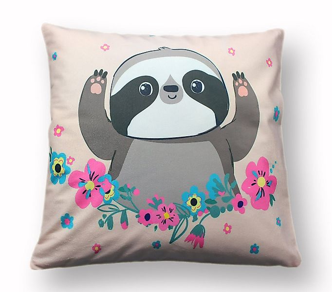 Haus und Deko Kissenbezug Kissenbezug Faultier 40x40 cm Sofakissen Dekokiss günstig online kaufen