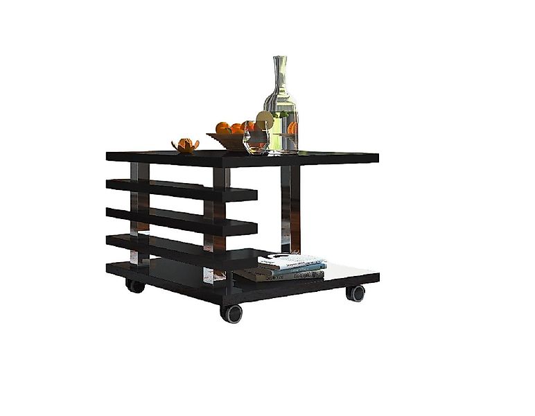 designimpex Couchtisch mit ROLLEN DC-2 Schwarz günstig online kaufen