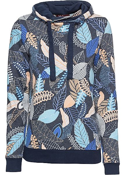 Sweathshirt mit Schalkragen, bedruckt günstig online kaufen