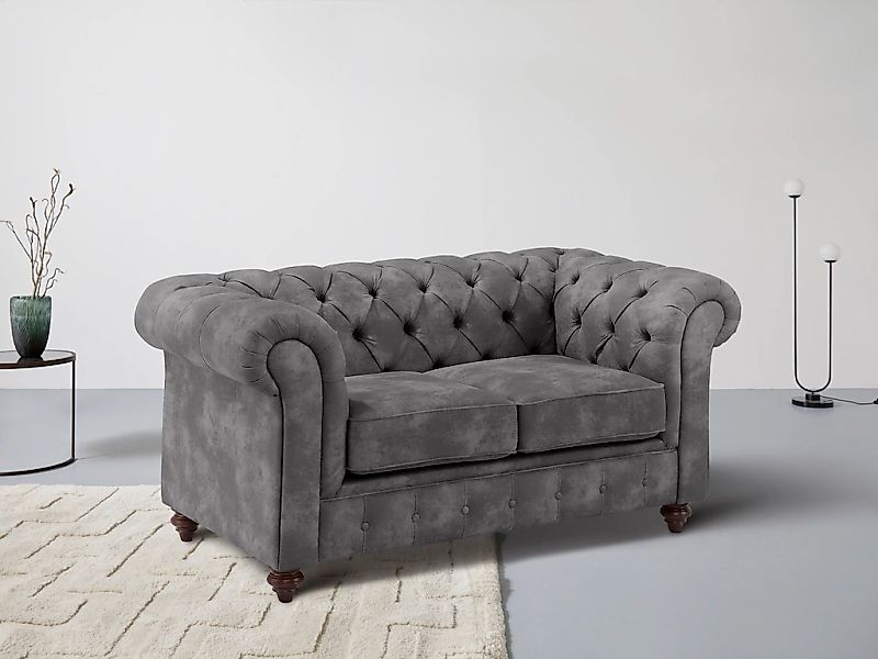 Home affaire Chesterfield-Sofa "Chesterfield 2-Sitzer B/T/H: 150/89/74 cm", günstig online kaufen