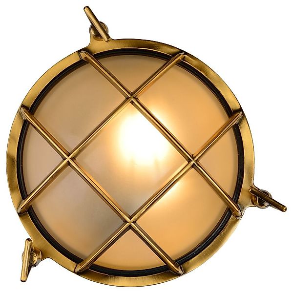 Außenwandleuchte Dudley in Gold E27 IP65 günstig online kaufen