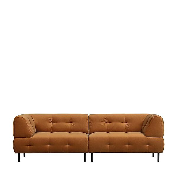 Modernes Sofa in Hellbraun Bezug gewaschener Samt günstig online kaufen