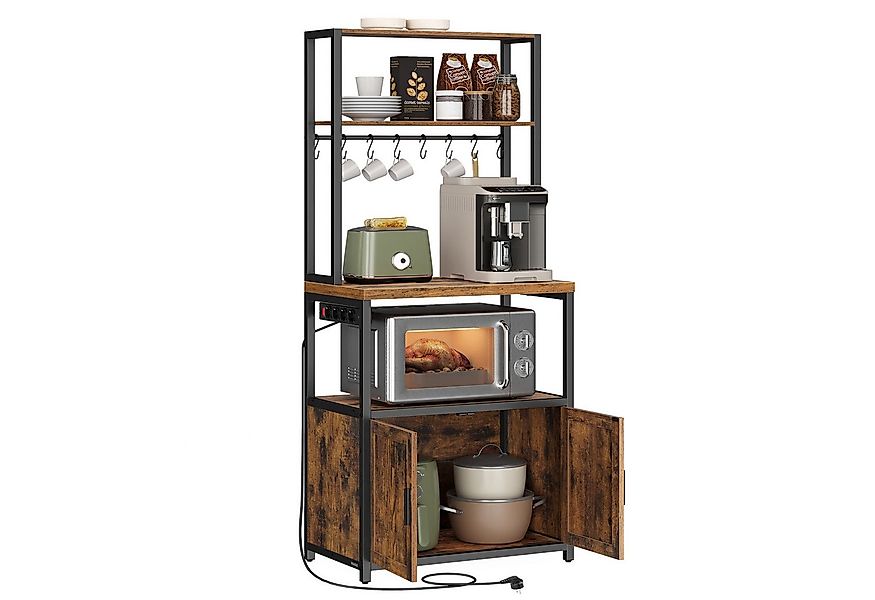 VASAGLE Standregal, Küchenregal mit Steckdosen, 90 cm hoher Arbeitsplatte, günstig online kaufen
