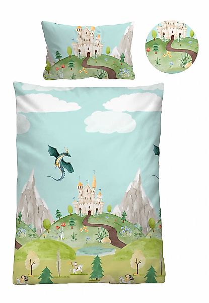 Biberna Kinderbettwäsche "0044331" 2 Stk. hautfreundlich, kühlend, mit Reiß günstig online kaufen