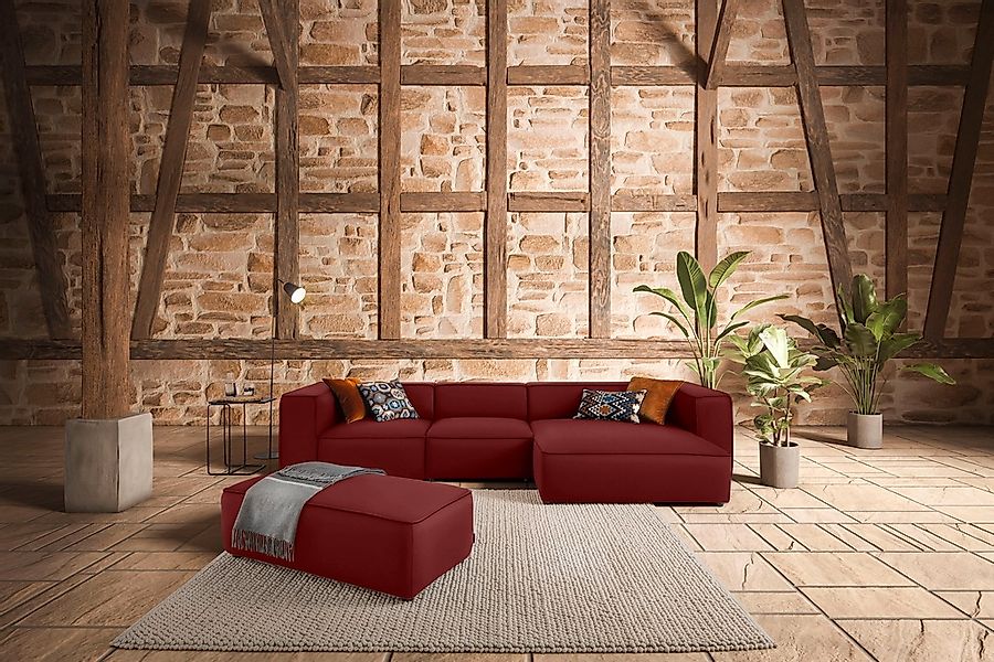 W.SCHILLIG Ecksofa "around-the-block", mit eleganter Biese, mit Federkern, günstig online kaufen
