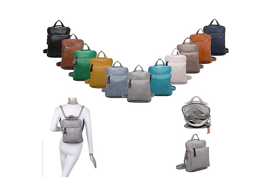 ITALYSHOP24 Rucksack Damen Rucksack Tasche Umhängetasche Schultertasche Han günstig online kaufen