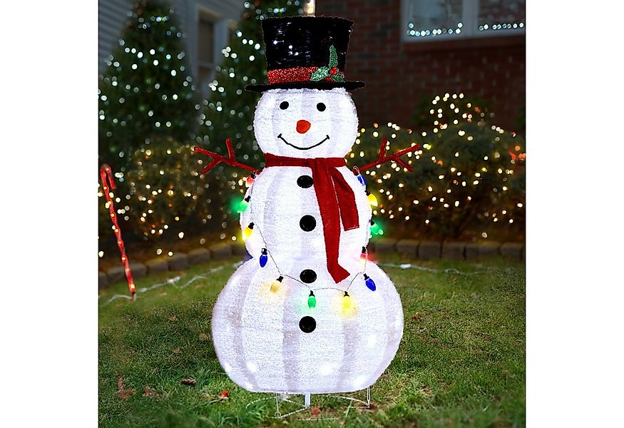 LALAHO Schneemann 120cm LED-Schneemann Weihnachten deko, mit 100 LEDs Weihn günstig online kaufen