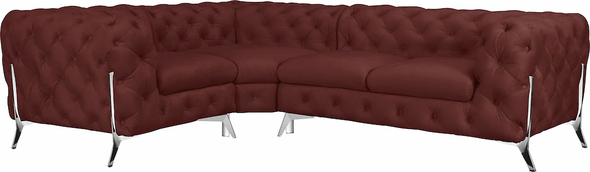 Home affaire Chesterfield-Sofa "Amaury L-Form" moderne Chersterfield-Optik, günstig online kaufen