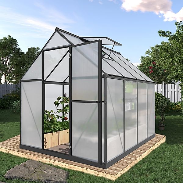 Floraworld Gewächshaus Grow III 2 Dachfenster und Bodenrahmen 182 x 243 x 2 günstig online kaufen