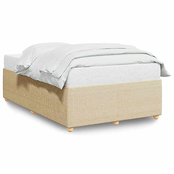 vidaXL Bettgestell ohne Matratze Creme 120x190 cm Stoff 3284926 günstig online kaufen