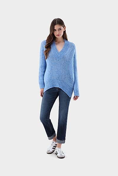 Pullover mit V-Aussschnitt oversized günstig online kaufen