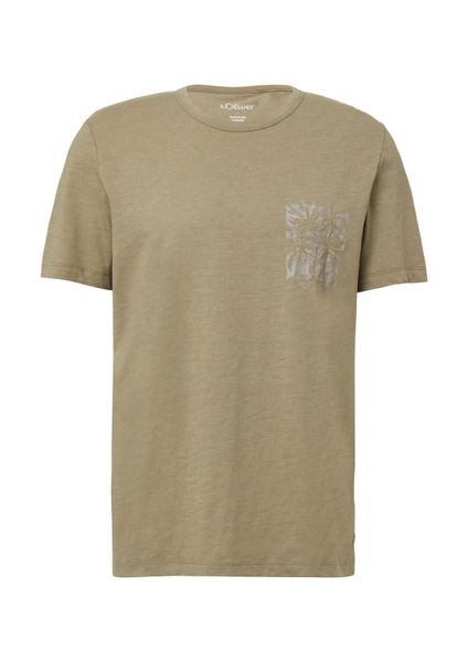 s.Oliver Kurzarmshirt T-Shirt Meliertes T-Shirt aus günstig online kaufen