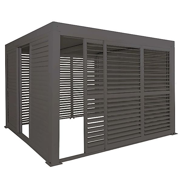 MCW Pergola L46 mit Schiebetür Anthrazit 3x3m günstig online kaufen