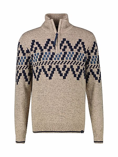 LERROS Norwegerpullover "LERROS Troyer mit Norwegermuster in Übergrößen" günstig online kaufen