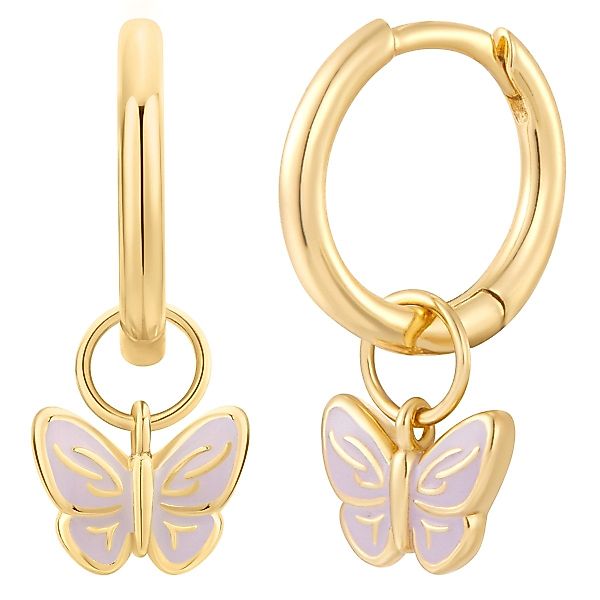 Glanzstücke München Paar Creolen Schmetterling gelbgold, günstig online kaufen