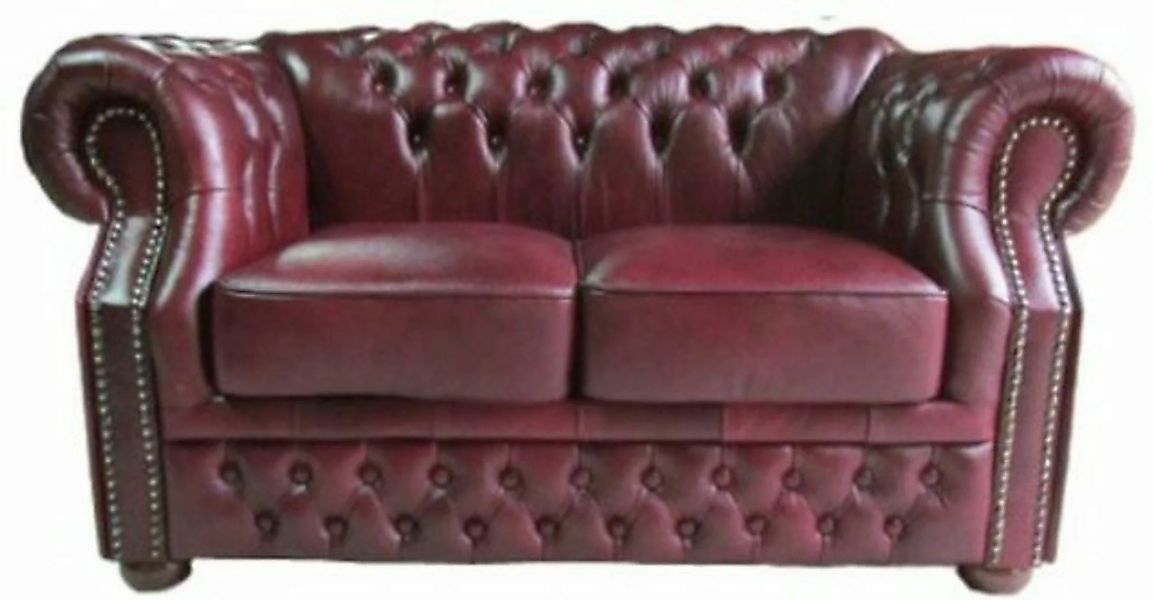Casa Padrino 2-Sitzer Luxus Echtleder 2er Sofa Dunkelrot 180 x 90 x H. 80 c günstig online kaufen