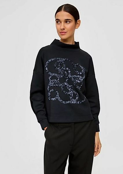 s.Oliver BLACK LABEL Sweatshirt Sweatshirt mit Pailletten-Artwork Paillette günstig online kaufen