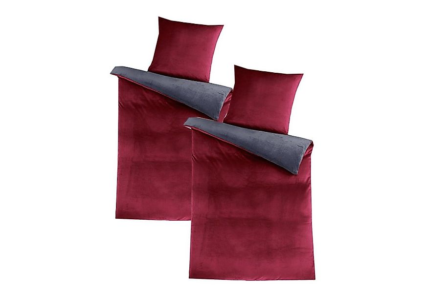 Casa Colori Bettwäsche Cashmere Touch Wendebettwäsche 135x200 cm, Fleece, 4 günstig online kaufen