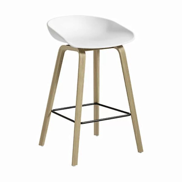 Barhocker About a stool AAS 32 plastikmaterial weiß / H 65 cm - Hay - Weiß günstig online kaufen