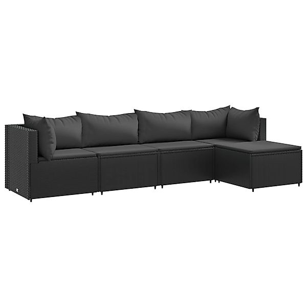 vidaXL Gartenlounge-Set 5-tlg. Garten-Lounge-Set mit Kissen günstig online kaufen