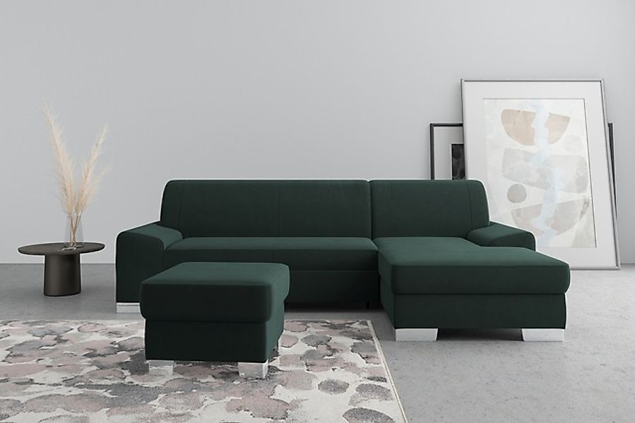 DOMO collection Ecksofa »Anzio L-Form, whlw. Bettfunktion, Federkern, hochw günstig online kaufen