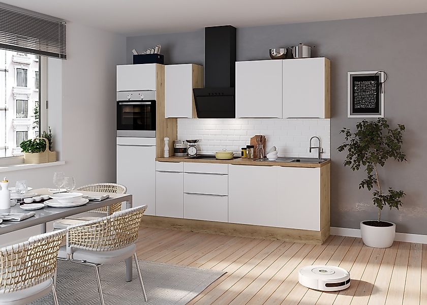 KOCHSTATION Küchenzeile »KS-Aken« Breite 270 cm, wahlweise mit E-Geräten, m günstig online kaufen