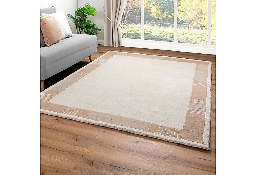 Steffensmeier Teppich Pokhara Bordüre, Rechteckig, Nepal Design günstig online kaufen