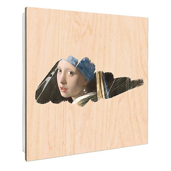 Banjado Schlüsselkasten mit Holzfront 30x30cm Weiß Scharnier Links 50 Haken günstig online kaufen
