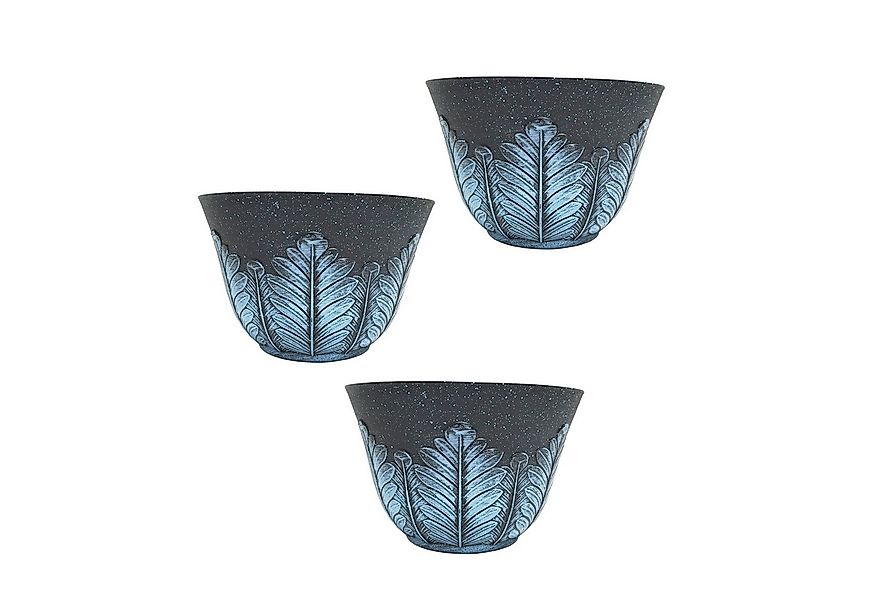 HTI-Living Blumentopf Blumentopf Nessa Feder Blau 3er-Set (Set, 3 St., 3 Üb günstig online kaufen