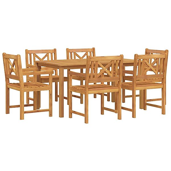 vidaXL 7-Teiliges Garten-Ess-Set aus Massivem Akazienholz 3375653 günstig online kaufen