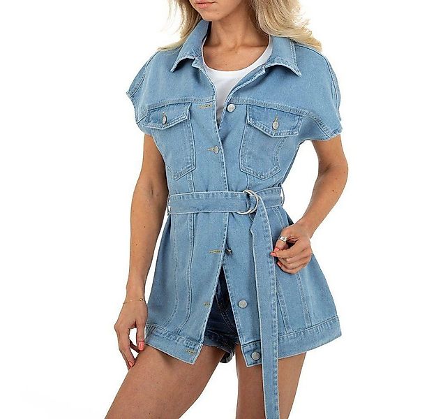 Ital-Design Jeansjacke Damen Freizeit Hemd Jeansstoff Jeansjacke in Blau günstig online kaufen