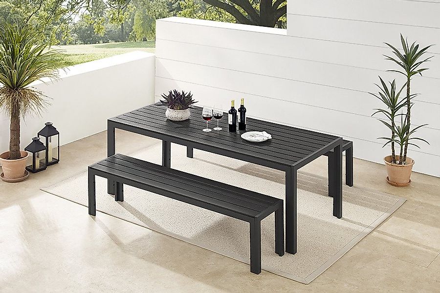riess-ambiente Gartentisch DESIGNO 205cm anthrazit / schwarz (Einzelartikel günstig online kaufen
