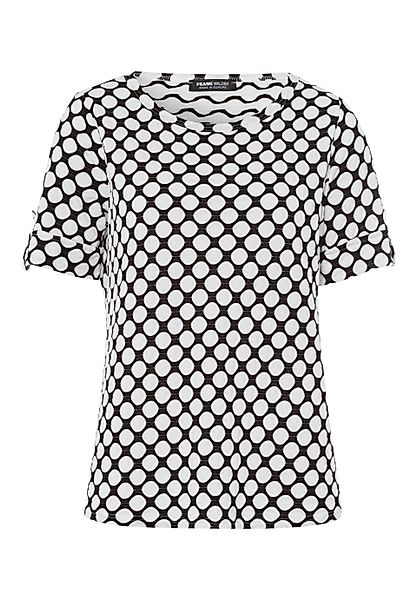 FRANK WALDER Kurzarmshirt mit Kreisdessin günstig online kaufen