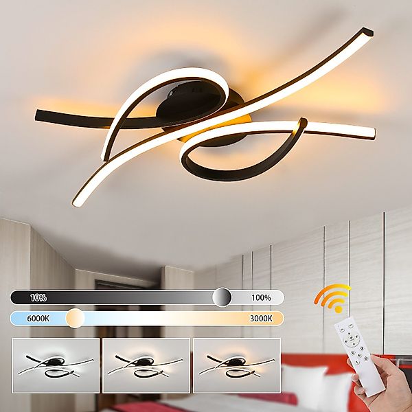 oyajia LED Deckenleuchte 80cm Wohnzimmer Deckenleuchte günstig online kaufen