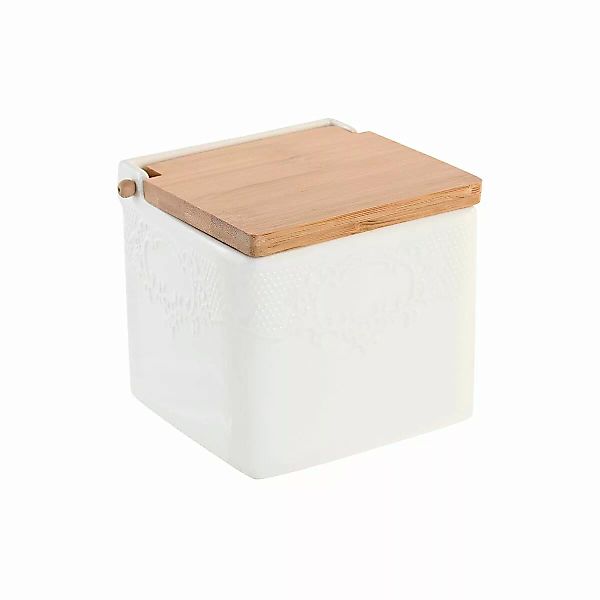 Salzstreuer Mit Deckel Dkd Home Decor Natürlich Porzellan Weiß Bambus (10,5 günstig online kaufen