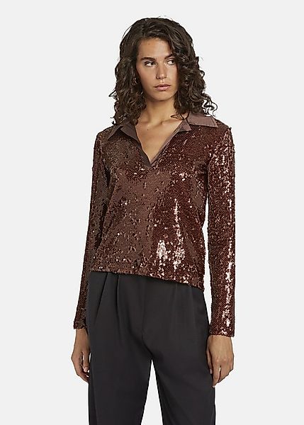 Nicowa Poloshirt ORIWILO (1-tlg) aus Pailletten-Material günstig online kaufen