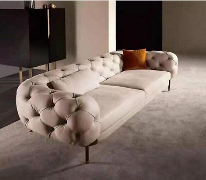 JVmoebel 3-Sitzer Sofa 3 Sitzer luxuriöse Beige Polster Sofas Design Kunstl günstig online kaufen