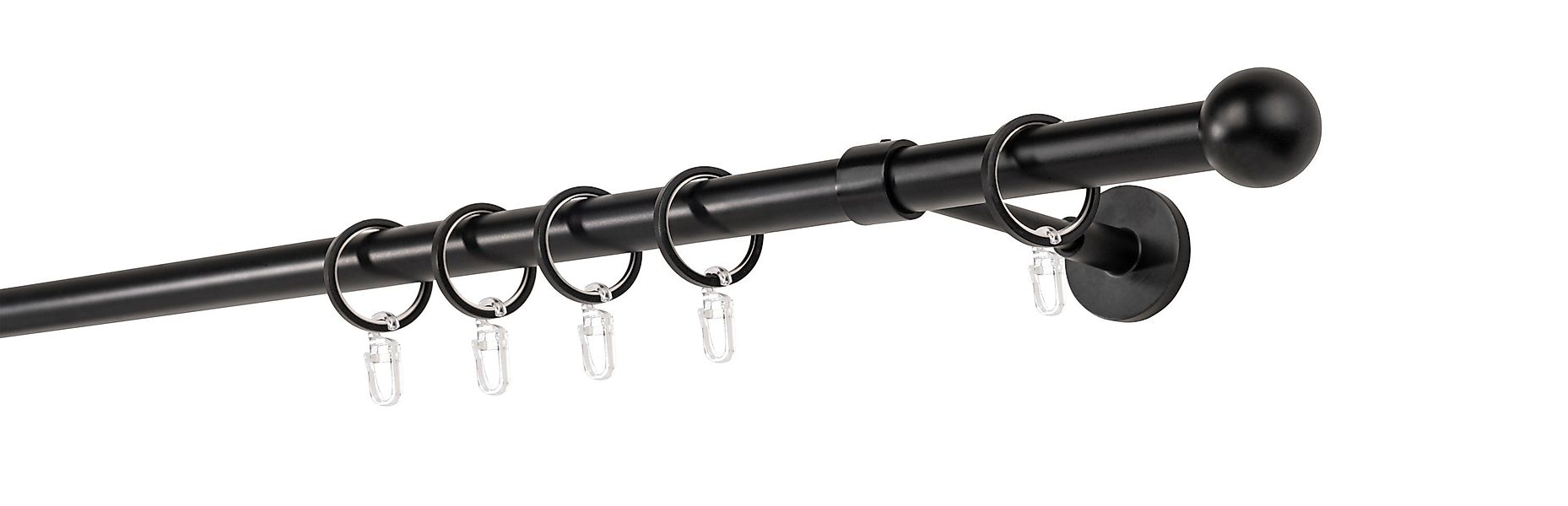 ondeco Gardinenstange Rundrohr Wandabstand 14cm Ball, günstig online kaufen