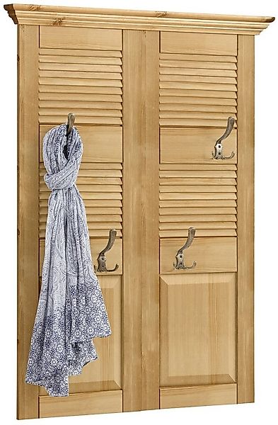 OTTO home Garderobenpaneel Ayanna, Breite 84 cm, mit 4 Doppelhaken, aus mas günstig online kaufen